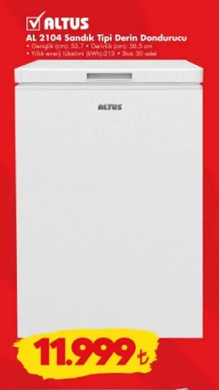 Altus Al 2104 Sandık Tipi Derin Dondurucu