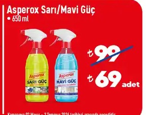 Asperox Sarı/Mavi Güç 650Ml