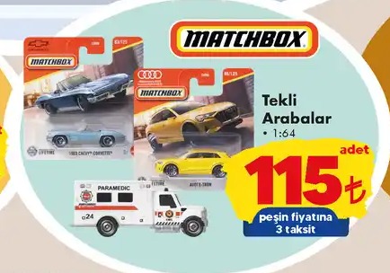 Matchbox Tekli Arabalar 1:64