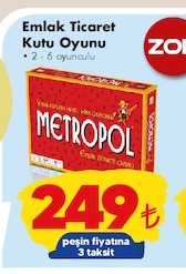 Metropol Emlak Ticaret Kutu Oyunu