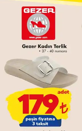 Gezer Kadın Terlik 37-40 Numara