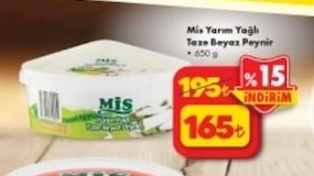 Mis Yarim Yağlı Taze Beyaz Peynir 650G