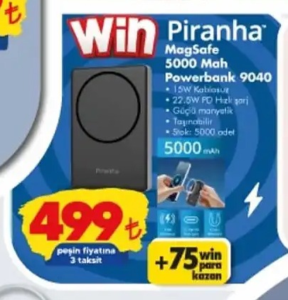 Win Piranha Magsafe Powerbank 9040 5000 Mah