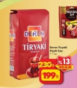 Deren Tiryaki Siyah Çay 1 Kg
