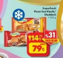 Superfresh Pizza Tost Klasik/Cheddarlı 200G