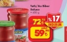 Tatan Tatlı/Acı Biber Salçası 650G