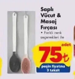 Saplı Vücut & Masaj Fırçası 1 Adet