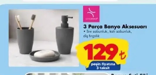 3 Parça Banyo Aksesuarı