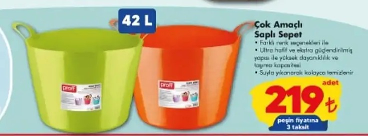 Çok Amaçlı Saplı Sepet - 42L