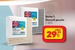 Berta T. Desenli Peçete 20'Li