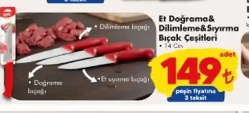 Et Doğrama & Dilimleme Bıçak Çeşitleri 14 Cm