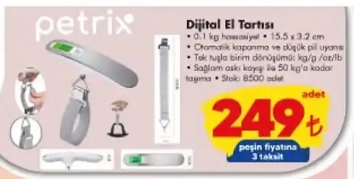 Dijital El Tartısı 0.1 Kg Hassasiyet