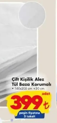 Çift Kişilik Alez Tül Baza Korumalı