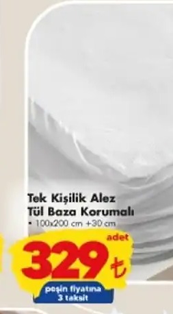 Tek Kişilik Alez Tül Baza Korumalı
