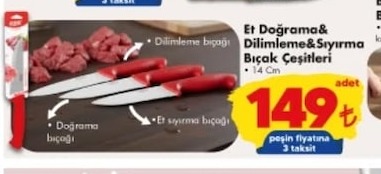 Et Dograma & Dilimleme & Sıyırma Bıçak Çeşitleri 14 Cm