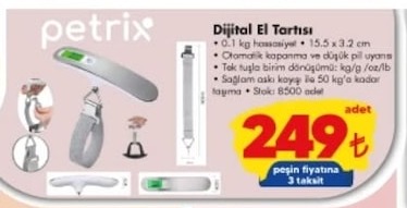Petrix Dijital El Tartısı