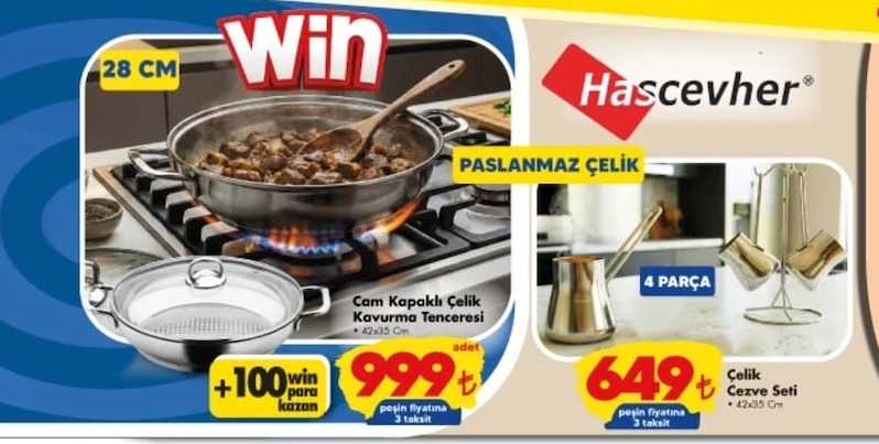 Cam Kapaklı Çelik Kavurma Tenceresi 42X35 Cm