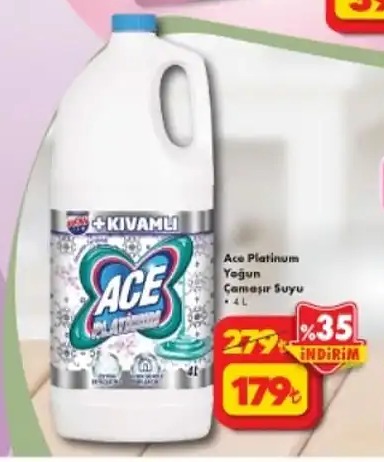 Ace Platinum Yoğun Çamaşır Suyu 4 L