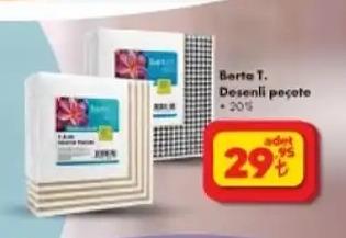 Berta T. Desenli Peçete 20 Adet