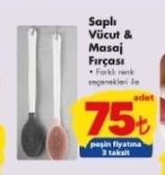 Saplı Vücut & Masaj Fırçası