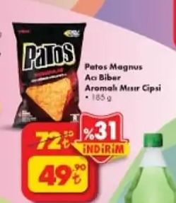 Patoos Magnus Acı Biber Aromalı Mısır Cipsi 185G