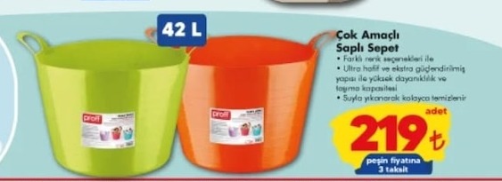Cok Amacli Sapli Sepet 42 L