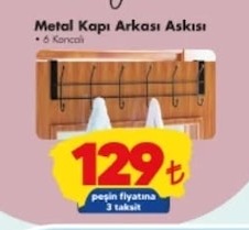Metal Kapı Arkası Askısı