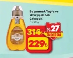 Balparmak Yayla Ve Ova Çiçek Balı Çıtçpak 350G