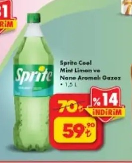 Sprite Cool Mint Limon Ve Nane Aromali Gazoz 1.5L