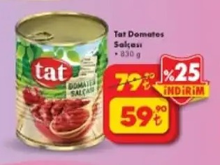 Tat Domates Salçası 830G
