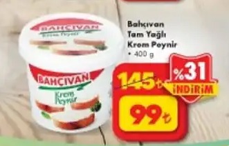 Bahçıvan Tam Yağlı Krem Peynir 400 G