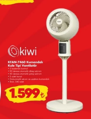 Kiwi Kfan-7460 Kule Tipi Vantilatör