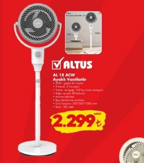 Altus Al 18 Acw Ayaklı Vantilatör