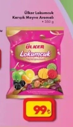 Ülker Lokumcuk Karışık Meyve Aromalı 350G