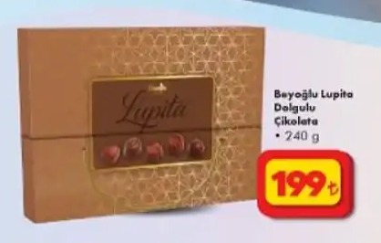 Beyoğlu Lupita Dolgulu Çikolata 240G