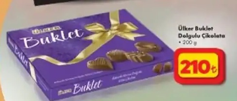 Ülker Buklet Dolgulu Çikolata 200G