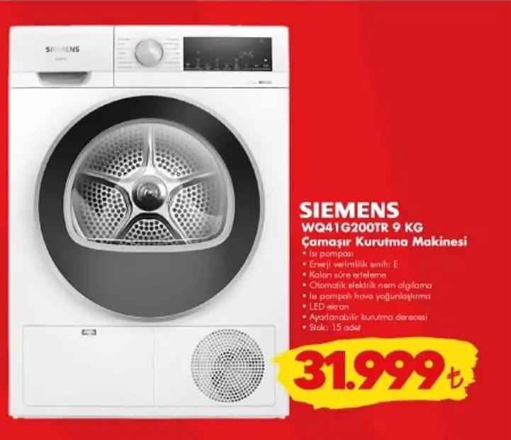Siemens Wq41G200Tr 9 Kg Çamaşir Kurutma Makinesi