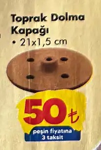 Toprak Dolma Kapağı 21X1,5 Cm