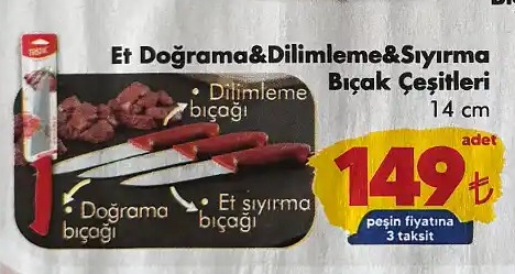 Et Doğrama & Dilimleme & Sıyırma Bıçak Çeşitleri 14 Cm