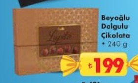Beyoğlu Dolgulu Çikolata 240 G