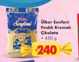 Ülker Senfoni Fındık Kremalı Çikolata 450 G