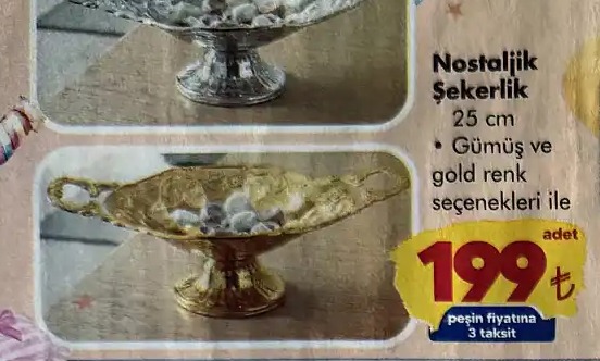 Nostaljik Şekerlik 25 Cm