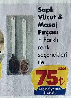 Saplı Vücut & Masaj Fırçası