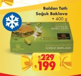 Baldan Tatlı Soğuk Baklava 400G