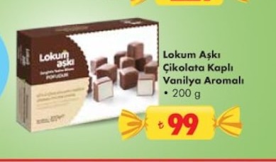 Lokum Aşkı Çikolata Kapli Vanilya Aromali 200 G