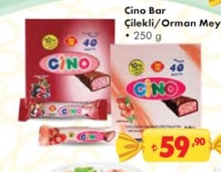 Cino Bar Çilekli/Orman Meyveli 250G