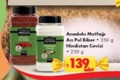 Anadolu Mutfağı Acı Pul Biber 350G Ve Hindistan Cevizi 250G