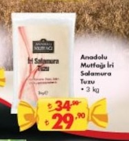 Anadolu Mutfaği İri Salamura Tuzu 3 Kg
