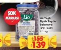 Lio Yağlı Siyah Zeytin Salamura 1Kg