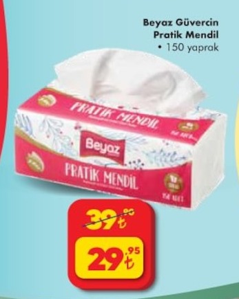Beyaz Güvercin Pratik Mendil 150 Yaprak